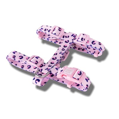 Bloominbag Swissplus Urban Paws Pink Leo Geri Dönüştürülmüş H-tipi Köpek Göğüs Tasması-small