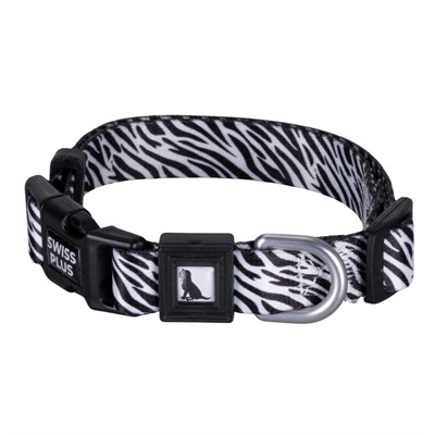 Bloominbag Swissplus Urban Paws Zebra Noir Recycled Köpek Tasması - 15 Mm