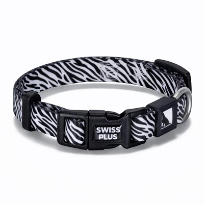 Bloominbag Swissplus Urban Paws Zebra Noir Recycled Köpek Tasması - 20 Mm