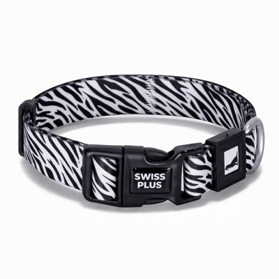 Bloominbag Swissplus Urban Paws Zebra Noir Recycled Köpek Tasması - 20 Mm