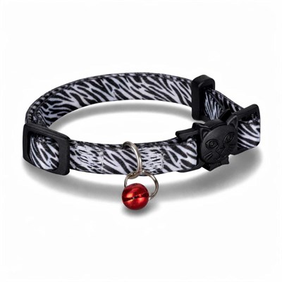 Bloominbag Swissplus Urban Paws Zebra Noir Recycled Kedi Tasması- 10 Mm