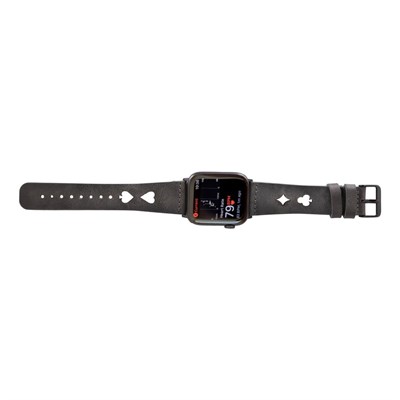 Bloominbag Valais Stone Ash Leather Apple Watch Kordon-44/45/46/49mm
