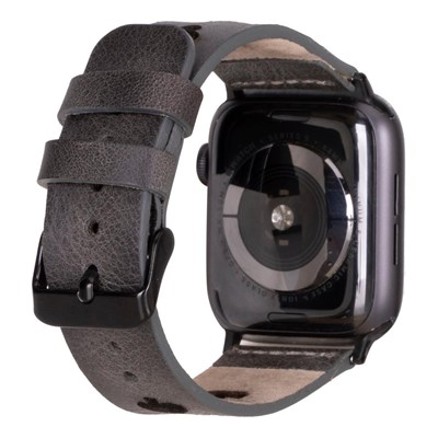 Bloominbag Valais Stone Ash Leather Apple Watch Kordon-44/45/46/49mm
