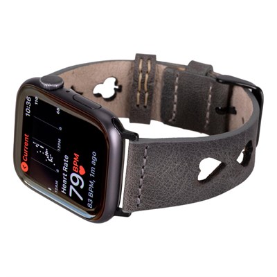 Bloominbag Valais Stone Ash Leather Apple Watch Kordon-44/45/46/49mm
