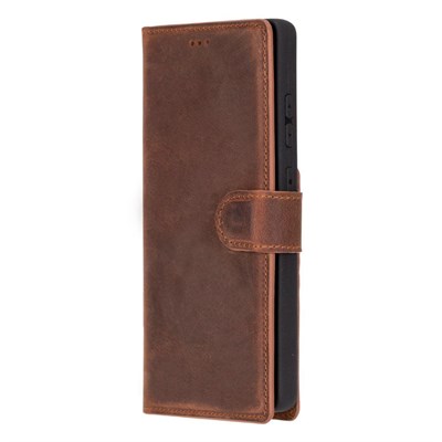 Bloominbag Valeno Saddle Heritage Deri Samsung Galaxy S25 Ultra(6.9”) Manyetik Ayrılabilir Cüzdanlı Telefon Kılıfı