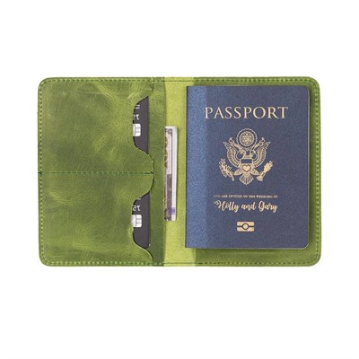 Bloominbag Viaggio Voyager Olive Chic Deri Pasaport Ve Kart Kılıfı