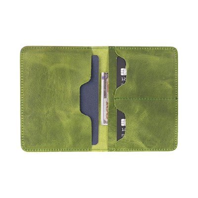 Bloominbag Viaggio Voyager Olive Chic Deri Pasaport Ve Kart Kılıfı