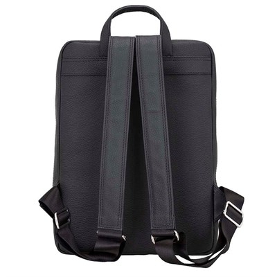 Bloominbag Vicenza Obsidian Black 13–14 Inç Laptop Bölmeli Hakiki Deri Sırt Çantası