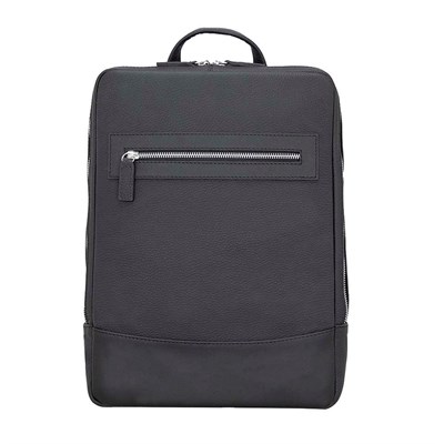 Bloominbag Vicenza Obsidian Black 13–14 Inç Laptop Bölmeli Hakiki Deri Sırt Çantası