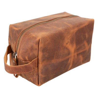 Bloominbag Voyage Burnt Orange Hakiki Deri Dopp Kit – X Large