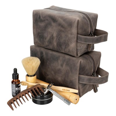 Bloominbag Voyage Cocoa Brown Hakiki Deri Dopp Kit – Large