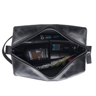 Bloominbag Voyage Marine Blue Hakiki Deri Dopp Kit – X Large