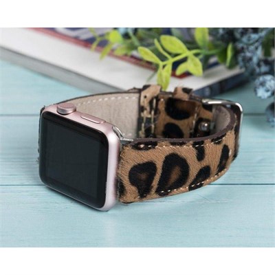 Bloominbag Wild Leopard Deri Apple Watch Kordon-40/41/42 Mm