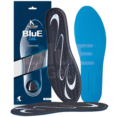 BLUE GEL Klasik Ayakkabılar için Memory Foam Masaj Etkili Tabanlık, Hafızalı Sünger (40-45)