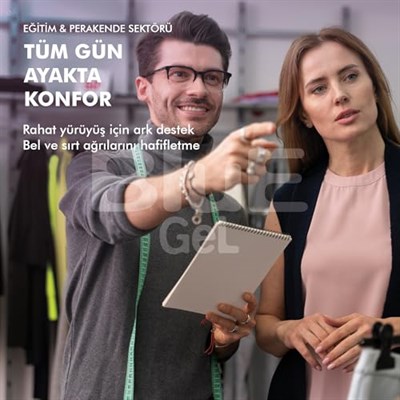 BLUE GEL Klasik Ayakkabılar için Memory Foam Masaj Etkili Tabanlık, Hafızalı Sünger (40-45)