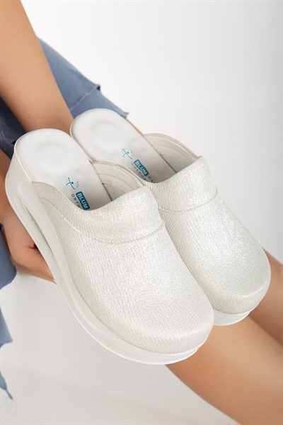 BLUE ORTHOPEDİC SABO TERLİK-Beyaz Sim Klasik Ortopedik Sabo Terlik (Beyaz / 36)