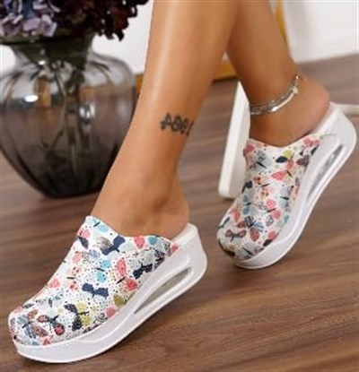 BLUE ORTHOPEDİC SABO TERLİK-Pastel Kelebek Airmax Ortopedik Sabo Terlik (36)