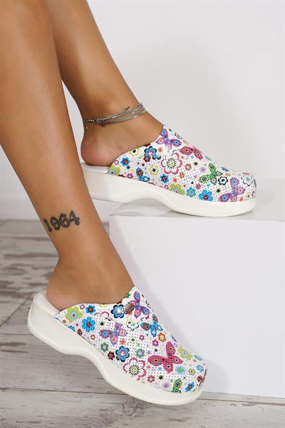BLUE ORTHOPEDİC SABO TERLİK-Pastel Kelebek Ortopedik Sabo Terlik