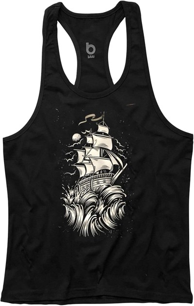 Bluu Wave Fitness Gym Tank Top Sporcu Atleti
