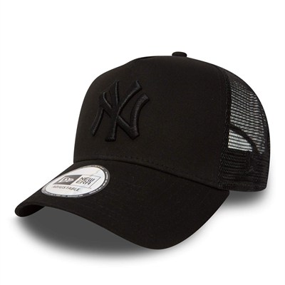 Bob Team Logo Trucker Şapka New York Yankees Siyah Fileli