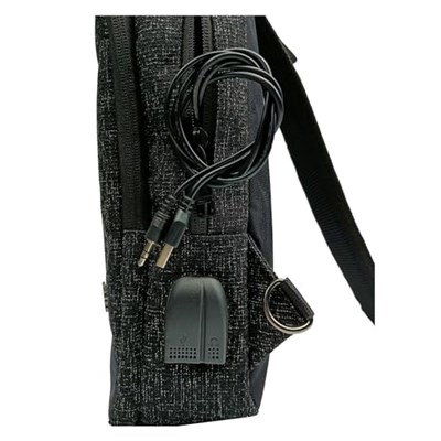 BodyBag Çanta Büyük Boy USB Çıkışlı Özel Askılı & Sağ ve Sol Yön Degiştirme Özel Dokuma Kumaş Uniseks Çanta