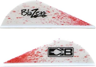 Bohning Gerçek Renk 5 cm Blazer Vanes Beyaz Kan Sıçraması Blazer Vane, 36pk