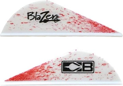 Bohning Gerçek Renk 5 cm Blazer Vanes Beyaz Kan Sıçraması Blazer Vane, 36pk