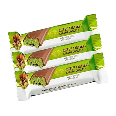 Bolci Dubai Kadaif (Kadayif) Çikolata, Antep Fıstığı, Kunafa Çikolata (3x30g)