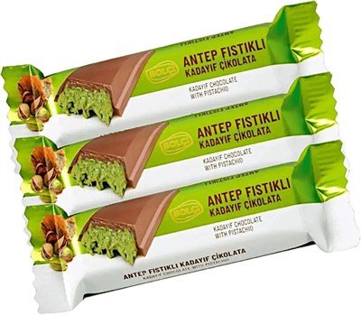 Bolci Dubai Kadaif (Kadayif) Çikolata, Antep Fıstığı, Kunafa Çikolata (3x30g)