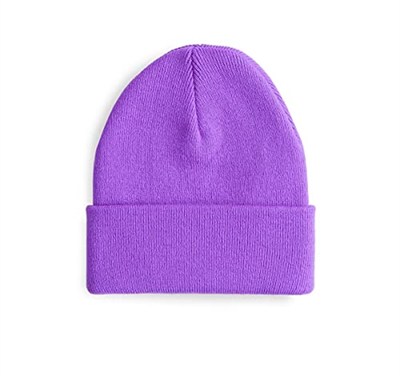 Boldy Klasik Spor Bere-Triko Bere-Unisex Nakışsız Bere-Düz Bere-Unisex Bere-Düz Klasik Bere (Lila)