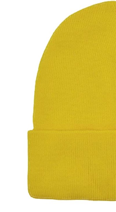 Boldy Klasik Spor Bere-Triko Bere-Unisex Nakışsız Bere-Düz Bere-Unisex Bere-Düz Klasik Bere (Sarı)