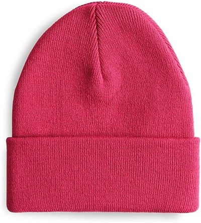 Boldy Klasik Spor Bere-Triko Bere-Unisex Nakışsız Bere-Düz Bere-Unisex Bere-Düz Klasik Bere (Fuşya)