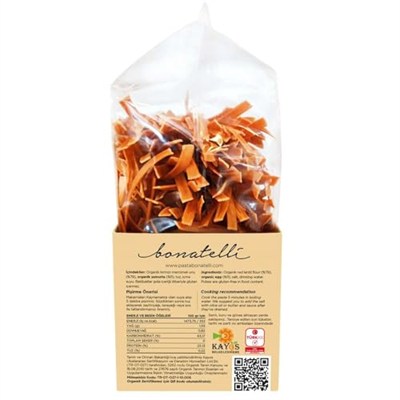 Bonatelli Organik Kırmızı Mercimek Makarna 400 Gr