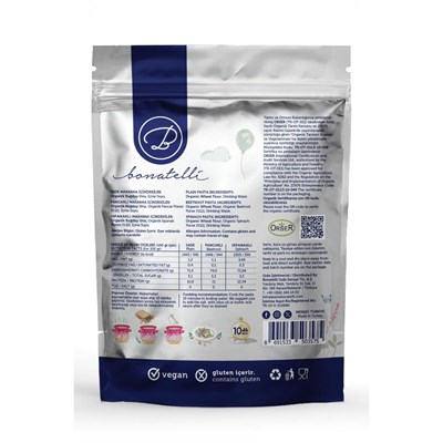 Bonatelli Organik Sebzeli Penne Makarna 300 G