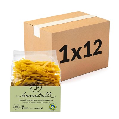 Bonatelli Organik Zerdeçallı Çubuk Makarna 400 Gr X 16lı Paket