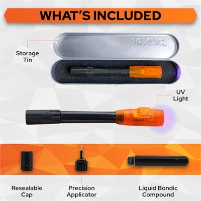 Bondic Reparatursystem, hızlı ve güçlü her yapıştırıcı, yapıştırıcı veya epoksi. Starter-Kit