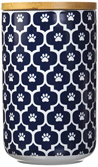 Bone Dry Kafes Koleksiyonu Evcil Hayvan Kasesi ve Kutu, Treat Kutu, 10 x 16,5 cm, Deniz Mavisi - Seçenekler: Medium (Pack of 1), Small Round (2), Large Round (2)...