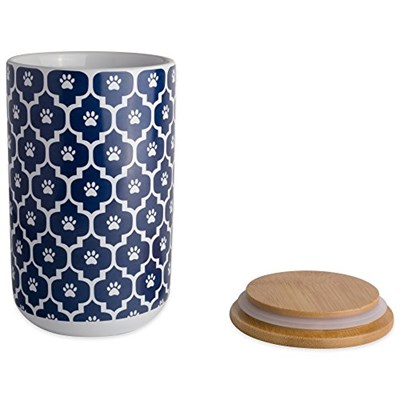Bone Dry Kafes Koleksiyonu Evcil Hayvan Kasesi ve Kutu, Treat Kutu, 10 x 16,5 cm, Deniz Mavisi - Seçenekler: Medium (Pack of 1), Small Round (2), Large Round (2)...