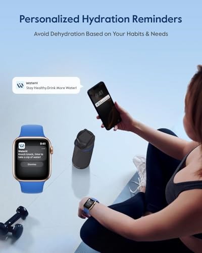 Boost Akıllı Su Şişesi, İçmeyi Hatırlatan, 24 oz BPA İçermeyen Paslanmaz Çelik Vakum Yalıtımlı Şişe, APP ile Geniş Ağızlı Su İzleyici, Hediye için İdeal