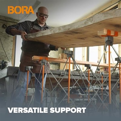 BORA Centipede CK9S 76,2 cm Yükseklik Taşınabilir Çalışma Standı, 4 X-Bardak, 4 Hızlı Kelepçe, Taşıma Çantası, Taşınabilir İş Desteği Testere Tezgahı, 4Ft x 4Ft, 30