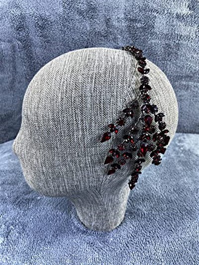 Bordo Çift Taraflı Selen Model Kına Ve Gelin Tacı