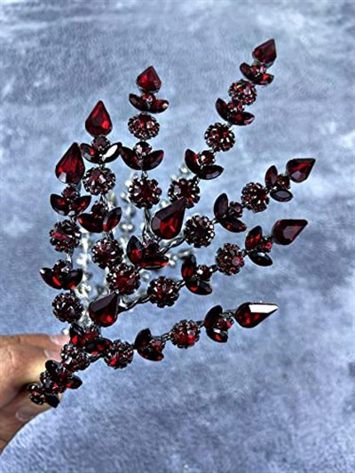 Bordo Çift Taraflı Selen Model Kına Ve Gelin Tacı