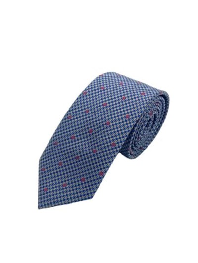 Bordo Puantiyeli Kravat Mendil Set