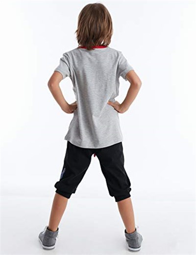 Born to Skate Erkek Çocuk T-shirt Kapri Şort Takım