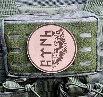 BÖRÜ GÖKTÜRKÇE TÜRK - Deri PEÇ - Arma - Patch