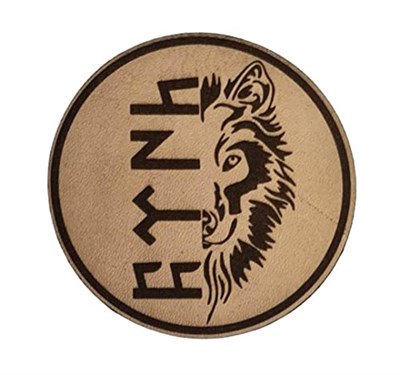BÖRÜ GÖKTÜRKÇE TÜRK - Deri PEÇ - Arma - Patch