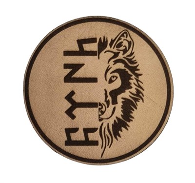 BÖRÜ GÖKTÜRKÇE TÜRK - Deri PEÇ - Arma - Patch