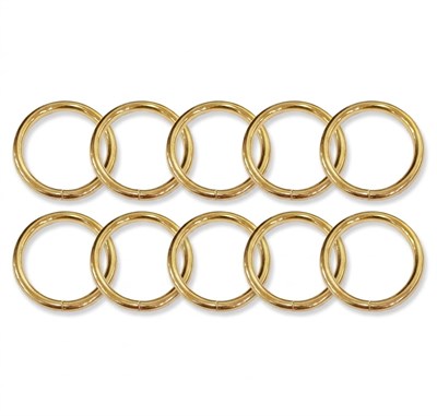 Boş Halka 18 mm, Altın Rengi, 10 Adet