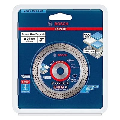 Bosch 1 x Expert HardCeramic 76 mm elmas kesme diski (sert fayanslar, sert taş, çap 76 mm, profesyonel aksesuar, mini açılı taşlama makinesi)