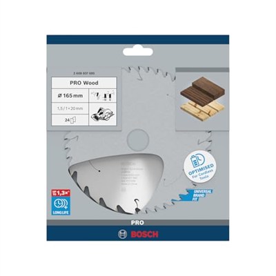 Bosch 1 x PRO Wood daire testere bıçağı, akülü daire testereler için (yumuşak ahşap, sert ahşap, çap mm, profesyonel aksesuar, daire testere)